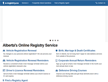 Tablet Screenshot of e-registry.ca
